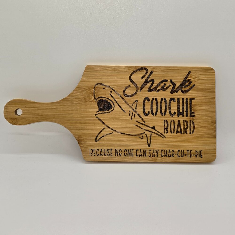 Sharkcoochieboard 11x5x.4 inch cutting/serving board, sealed with food safe oil